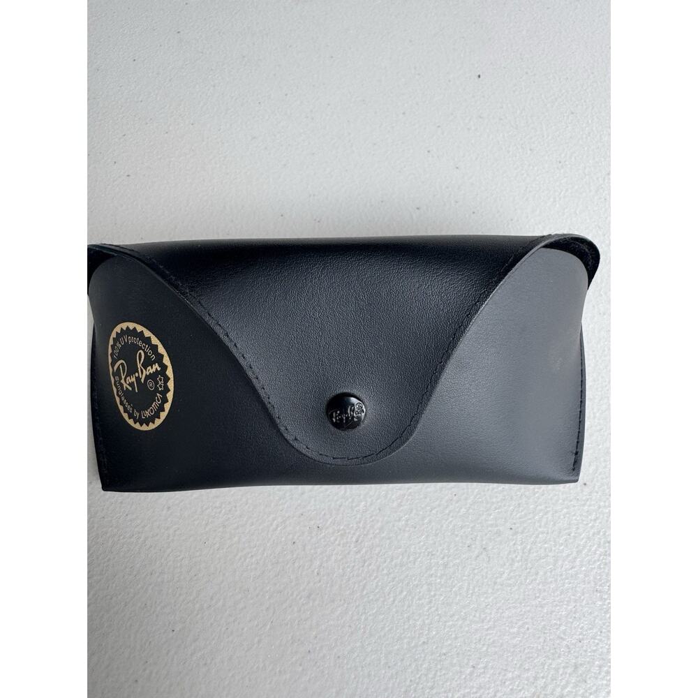 Ray-Ban Hard Case Black Faux Leather Snap Portable Sunglasses Case